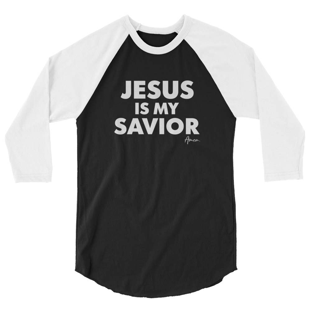 Jesus is my Savior - Men's 3/4 Sleeve Raglan Shirt