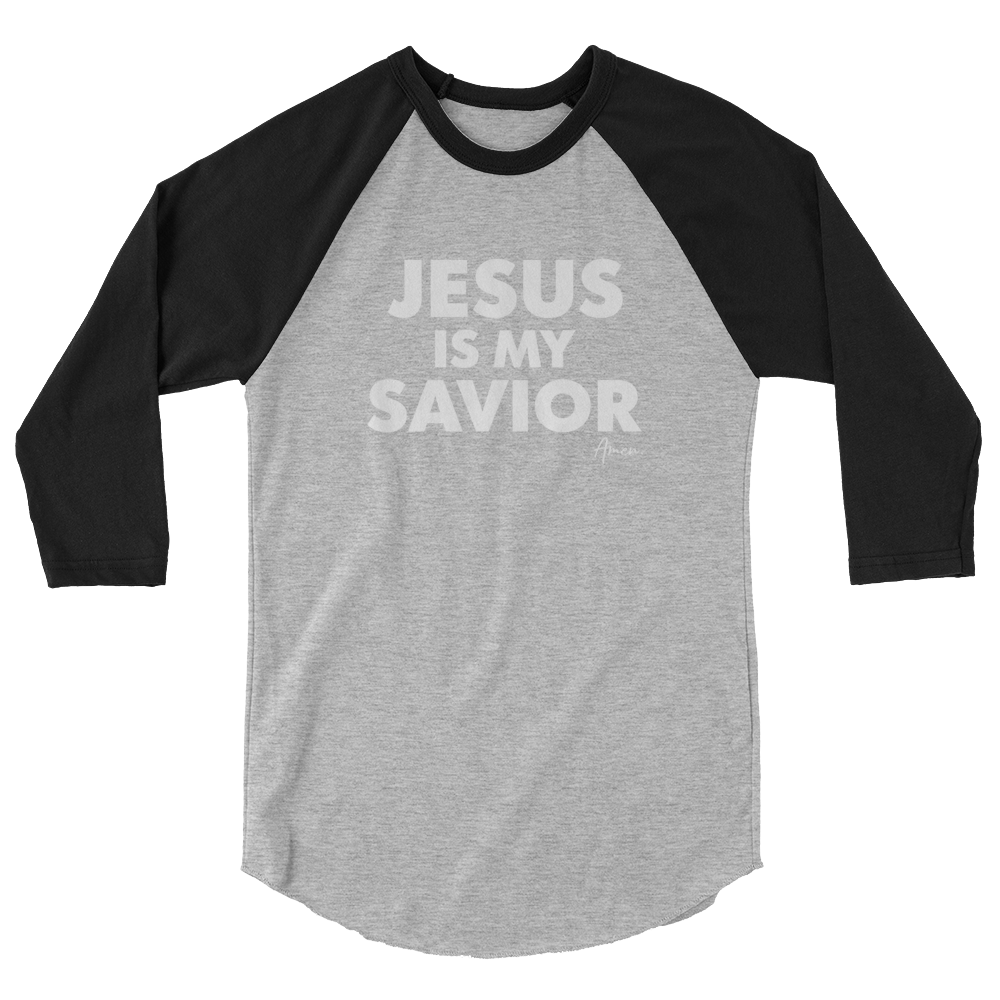 Jesus is my Savior - Men's 3/4 Sleeve Raglan Shirt