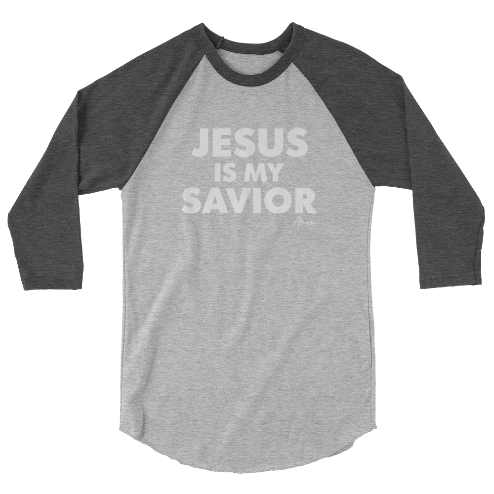 Jesus is my Savior - Men's 3/4 Sleeve Raglan Shirt